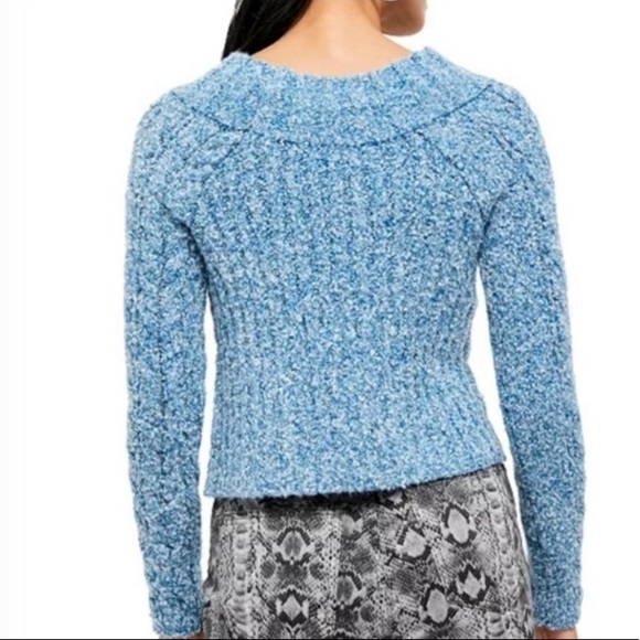 Free People Avalon blue marine cozy sweater - Picture 2 of 8